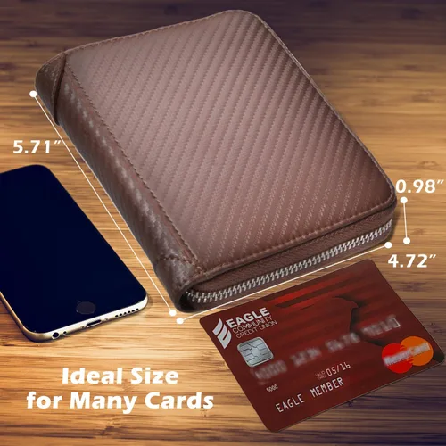 Miniatura 2 de Tarjetero para tarjetas de crédito, cartera grande, de cuero, funda para pasaporte, 42 ranuras para tarjetas
