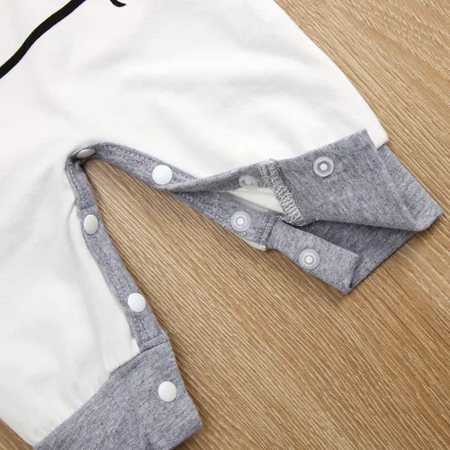 Miniatura 6 de GRNSHTS Conjunto de ropa de 3 piezas para bebé recién nacido, traje de regreso a casa, con estampado de letras, gorro, guantes, 3 piezas