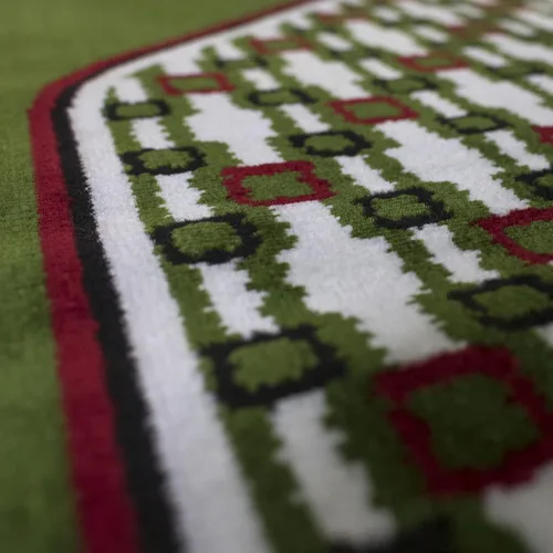 Miniatura 7 de Modefa Alfombra turca de oración islámica – Alfombra grande para rezar en grupo y reunión – Alfombra ancha de terciopelo de felpa – Janamaz Sajada