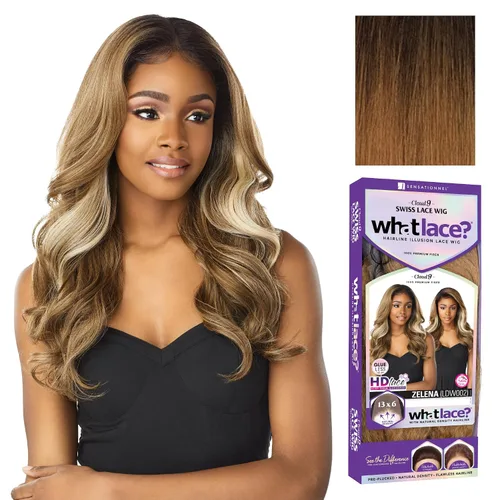 Miniatura 13 de Sensationnel What Lace Pelucas 13X6 - Zelena Frontal de Encaje Atado a Mano Sin Pegamento Sintético con Densidad Natural Línea de Cabello 2 MARRÓN