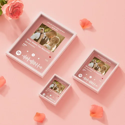 Miniatura 4 de Placa personalizada de Spotify con marco blanco gratis, marco de fotos de Spotify, placa de canción acrílica personalizada, marco de fotos musical