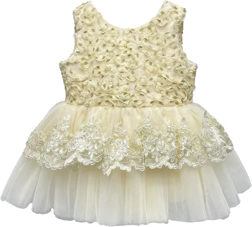 Miniatura 2 de BLUEPATA Vestido de encaje bordado para fiesta de 6 meses a 3 años