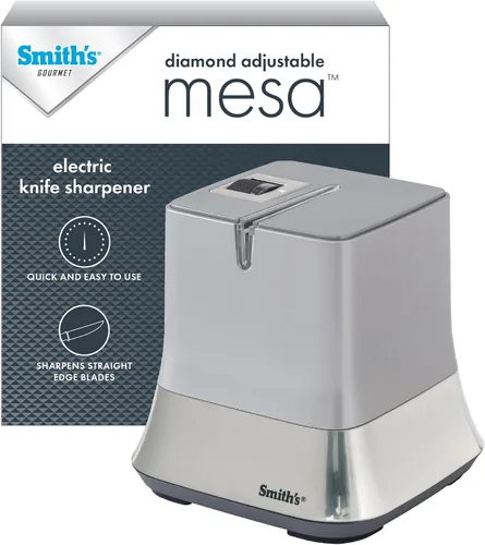 Miniatura 7 de Smith's 51111 Mesa Diamond - Afilador de cuchillos eléctrico ajustable – Negro – Rueda de afilado abrasivo + guías de cuchillas – Accesorios