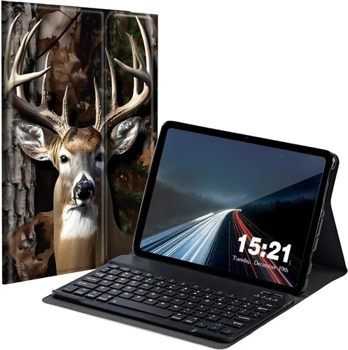Miniatura 23 de Funda de teclado para Samsung Galaxy Tab S6 Lite 2022/2020, Galaxy Tab S6 Lite SM-P610/P613/P615/P619 con teclado Bluetooth inalámbrico desmontable