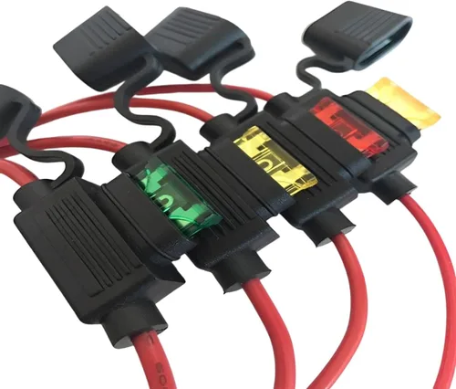 Miniatura 5 de 5 portafusibles en línea, cable de cobre calibre 10/12/14 AWG, fusible de hoja ATC/ATO impermeable, accesorios automotrices universales