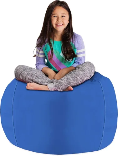Miniatura 54 de Posh Stuffable Kids Funda de Silla Puf Rellenable para Almacenamiento de Animales de Peluche - Organizador de Juguetes Infantiles, Mediano 27