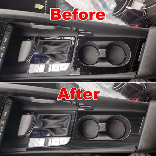Miniatura 5 de ruihe Perilla de palanca de cambios de automóvil, panel de consola, cubierta de marco compatible con Hyundai Elantra 2021 2022 2023 2024 versión