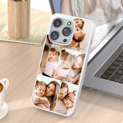 Miniatura 6 de Fundas para teléfono con fotos personalizadas, collage de fotos para mujer, funda estética para iPhone 11, 12, 13, 14, 15, 16, 17 Pro Max Plus Mini