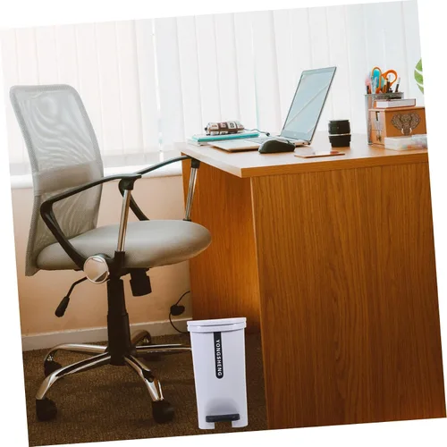 Miniatura 9 de Zerodeko Bote de basura de pedal de pie 10l Cesta de basura tapa de paso en el hogar Contenedor de basura estilo nórdico