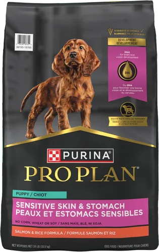 Miniatura 4 de Purina Pro Plan - Comida para perros con piel y estómago sensibles, fórmula de salmón y arroz para cachorros - Bolsa de 24 libras