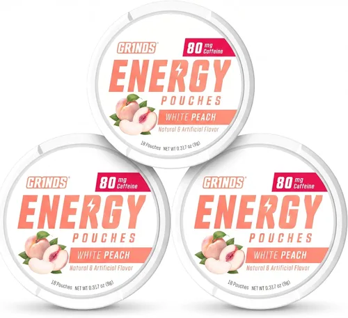 Miniatura 13 de Bolsas de energía Grinds - Bolsas de cafeína natural - Contiene vitaminas B, sin azúcar y 0 calorías - 80 mg de cafeína en cada bolsa - Genciana