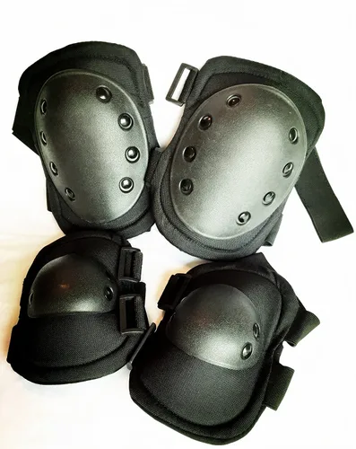 Juego de rodilleras tácticas para coderas, coderas, rodilleras, coderas, combate, paintball, patinaje, deportes al aire libre, equipo de protección