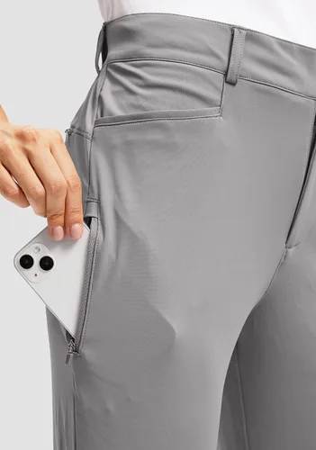 Miniatura 4 de Pantalones de golf para mujer con bolsillos con cremallera, pantalones elásticos 78, pantalones deportivos casuales para el trabajo, pantalones