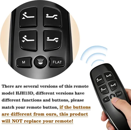 Miniatura 3 de Cama ajustable no universal Richmat HJH13D reemplazo de control remoto