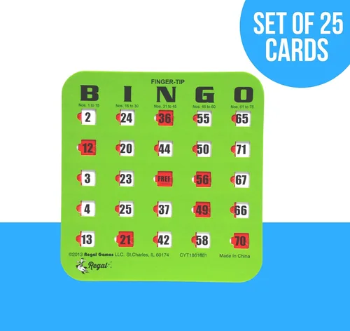 Miniatura 3 de Regal Bingo - Tarjetas de bingo a granel con ventanas deslizantes – Tarjetas de juego de bingo reutilizables con impresión grande para adultos