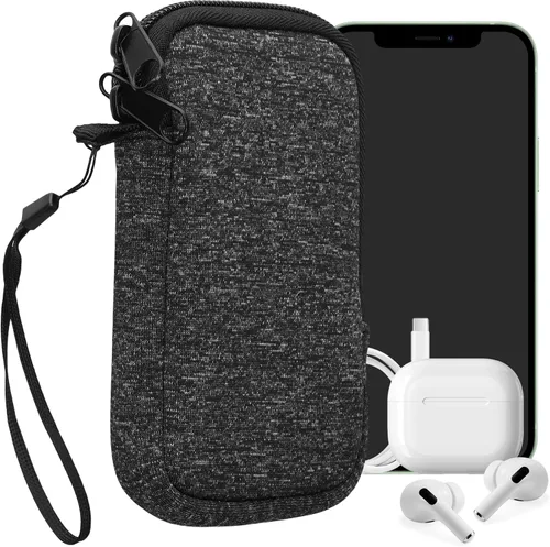 Miniatura 77 de kwmobile Funda universal para teléfono tamaño XS - 3,5/4 pulgadas - Funda de neopreno para teléfono inteligente con cremallera - Funda impermeable