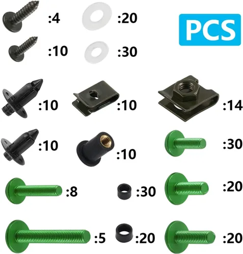 Miniatura 3 de Complete Fairing Bolts Screw Compatible with Versys 650 Compatible with Ninja 650R 1000 Z750 Z1000 ZZR600 ZX6R ZX7R ZX9R ZX10R ZX12R ZX14R
