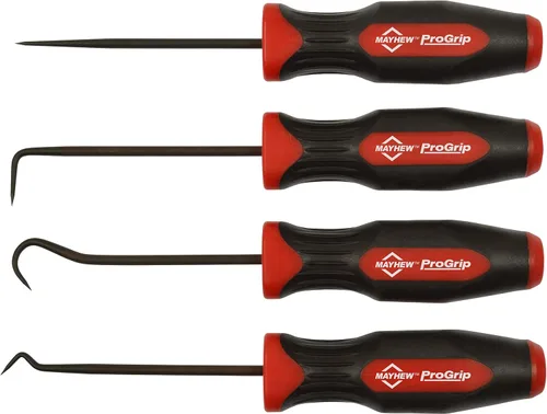 Miniatura 24 de Mayhew Tools 13091 ProGrip - Juego de púas largas en miniatura, acabado de óxido negro, juego de 4 piezas