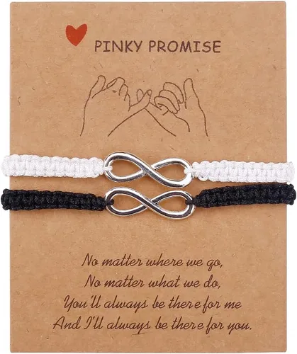 Miniatura 8 de Pulseras para parejas de mejores amigas, pulseras para 2 personas a juego con Yin Yang para él y ella, joyería para mejor amiga, amistad, relación