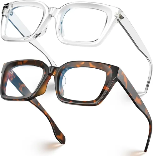 Miniatura 15 de VISOONE MONTANA - Lentes cuadrados gruesos con bloqueo de luz azul con antideslumbramiento para mujeres trabajadoras y hombres