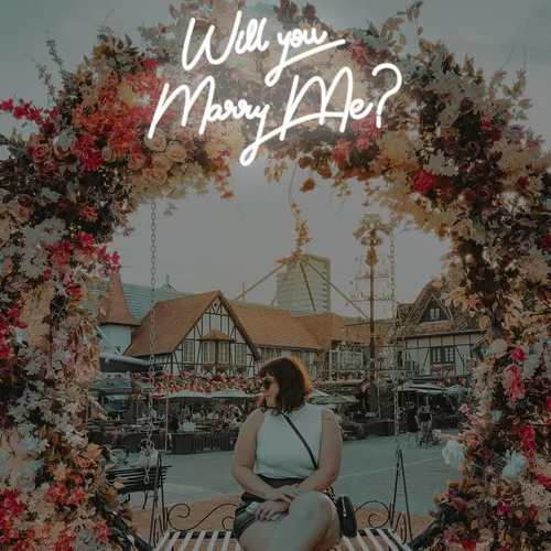 Miniatura 4 de IbayNawi Letrero de luces LED de neón – Letreros con texto en inglés «Will You Marry Me» para decoración de fiesta de compromiso, propuesta