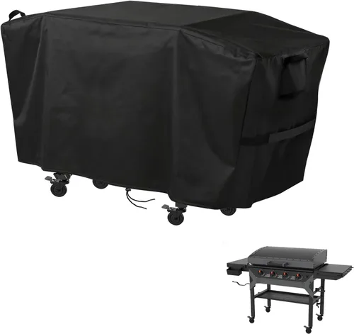Miniatura 18 de Cubierta de parrilla para parrilla Blackstone 1883 de 28 pulgadas con capucha y estantes laterales, cubierta de plancha impermeable para exteriores