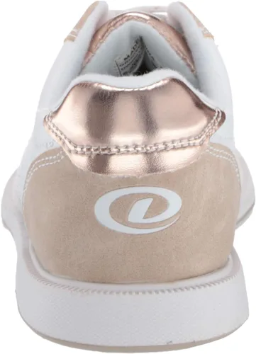 Miniatura 3 de Dexter Groove IV - Zapatos de boliche para mujer color blanco nobuck oro rosa