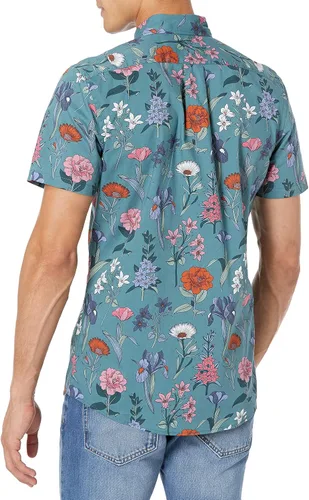 Miniatura 3 de Tienda Brand Goodthreads - Camisa de popelina estampada, de corte ajustado y manga corta, para hombre