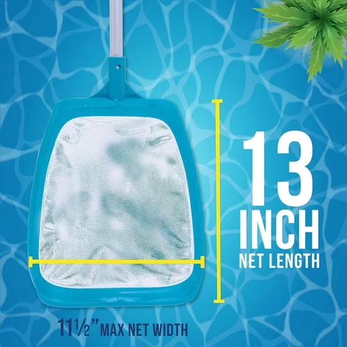Miniatura 3 de U.S. Pool Supply Red de desnatador de hojas para piscina de 6 pies con 4 secciones de poste de aluminio de lujo - Red de malla ultra fina, limpia