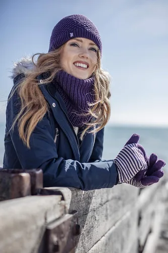 Miniatura 3 de Heat Holders - Gorro de invierno térmico con aislamiento térmico y tejido de ganchillo para mujer