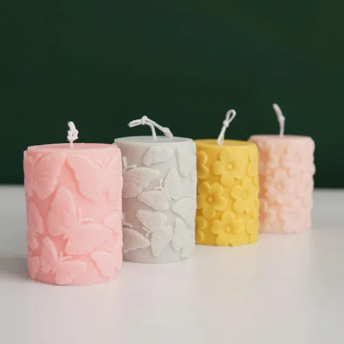 Miniatura 6 de Moldes de vela de pilar, moldes de vela de silicona 3D, molde en forma de escultura en relieve, molde de fondant de diseño novedoso para hacer velas
