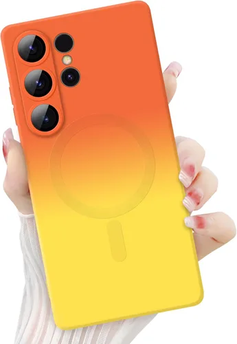 Miniatura 28 de Newseego Funda magnética para Samsung Galaxy S22 5G, funda de silicona líquida suave de lujo, antiarañazos, a prueba de golpes, protector completo
