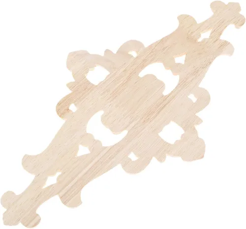 Miniatura 8 de MUXSAM Apliques de madera tallados para muebles, 1 calcomanía sin pintar para puerta, pared, techo, armario, tocador, espejo, cama, mantel, banco