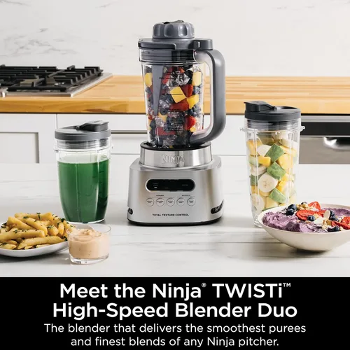 Miniatura 13 de Ninja Blender and Food Processor Combo, Foodi Power Blenders For-Kitchen and Personal Size, Smoothie Maker, 6 Functions for Spreads, Shakes and