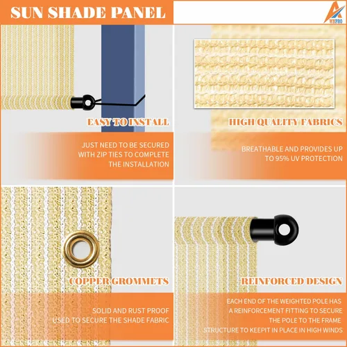 Miniatura 2 de Toldo para pérgola de 3 x 7 pies para exteriores, para patio, terraza, porche, patio trasero, glorieta, cubierta de repuesto con ojales espaciados