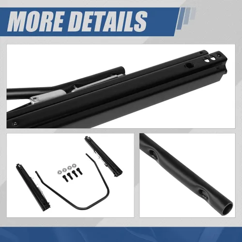 Miniatura 5 de Auto Dynasty Deslizadores de asiento, universal para asiento delantero de carreras, asiento de carreras, deslizador de doble bloqueo, lado