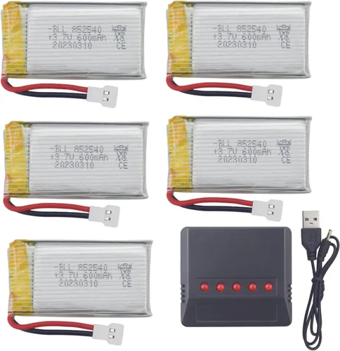 sea jump Lipo Battery Charger+5Pcs 3.7V 600mAh Battery 5in1 for Syma X5C X5C-1 X5 X5SC X5SW H5C V931 S5C S5W SS40 FQ36 T32 T5W H42 CW4 Helicopter