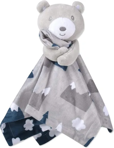 Manta Snuggler de Minky con Animal para Niños, Bebés, Niños, Niñas, Manta de Seguridad Neutral de Género con Animal de Peluche (Oso de Nieve Amado