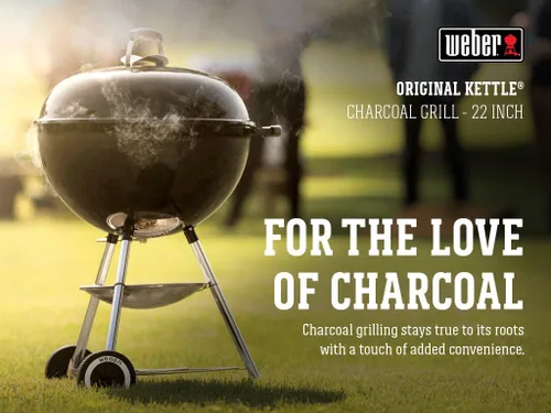 Miniatura 2 de Weber Original Kettle Charcoal Grill for Outdoor Cooking and Barbecue, 22-Inch, Black