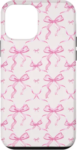 Miniatura 15 de Cintas y lazos estéticos rosas para iPhone 16 en estuche de acuarela