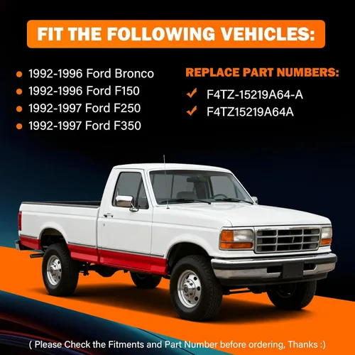 Miniatura 5 de Yinlowa Ensamblaje de bloqueo de la puerta del lado del pasajero delantero derecho compatible con Ford F250 F350 1992-1997, Ford F150 Bronco