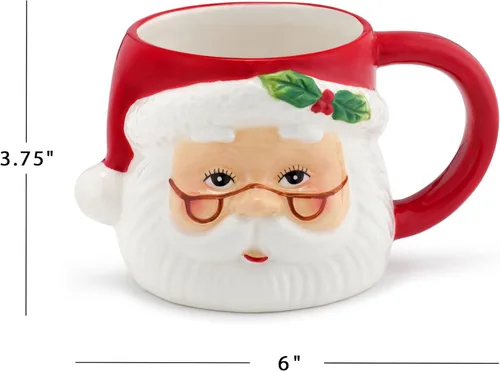 Miniatura 3 de Taza de Papá Noel de 16 oz Rojo