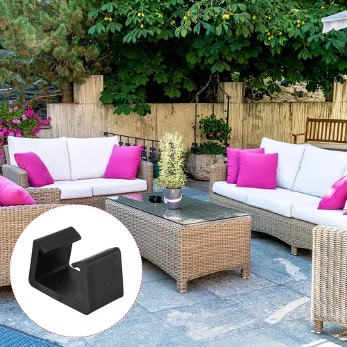 Miniatura 2 de PATIKIL Clips para muebles de patio, paquete de 8 abrazaderas de mimbre para muebles de ratán, sujetadores de silla de conexión fija para jardín al