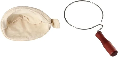 Miniatura 4 de Bolsa de filtro de tela de franela, filtro de café con mango de madera, bolsa de filtro de tela de franela reutilizable para café, filtro de café