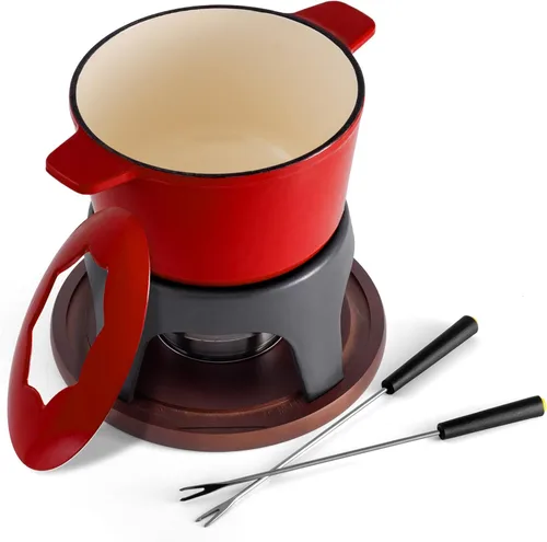 Miniatura 12 de Swissmar Sierra - Juego de fondue de hierro fundido, 1.6 cuartos de galón / 1.6 litros, perfecto para fondues de carne, queso y chocolate, ideal
