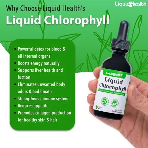 Miniatura 3 de LIQUIDHEALTH Gotas de clorofila líquida, desodorante interno, desintoxicación hepática, apoyo inmunológico, promueve el colágeno para el cabello