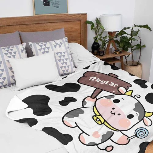 Miniatura 9 de Artsadd Manta de bebé personalizada para niños y niñas con nombre, manta personalizada con nombre de bebé con patrón de unicornio, manta