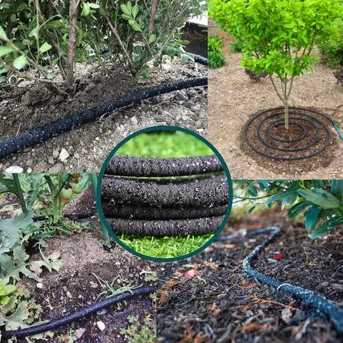 Miniatura 7 de AEACUS Manguera de remojo de 1/2 pulgada x 50 pies, manguera de jardín con accesorios, manguera de remojo resistente, ahorra un 70% de agua