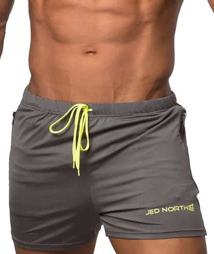 Jed North Pantalones cortos ajustados de 4 pulgadas para hombre, para culturismo, entrenamiento, gimnasio, correr, pantalones cortos ajustados