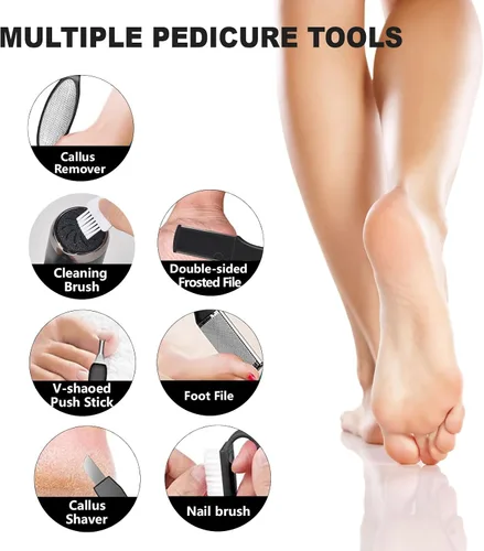 Miniatura 5 de LAVAED Removedor eléctrico de callos para pies, recargable, electrónico, IPX7, resistente al agua, kit de pedicura y pedicura, actualización